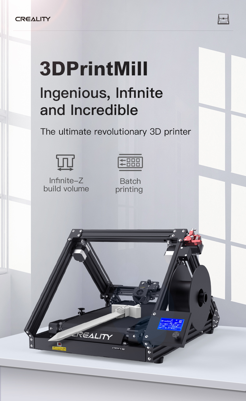 Creality CR-30 PrintMill Belt 3D Printer at SoluNOiD.dk